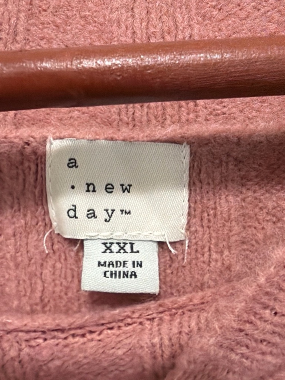 a new day Mauve-Pink Knit Crewneck Sweater